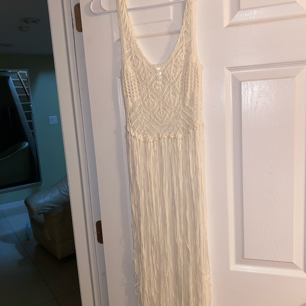 White bathing suit cover up size small